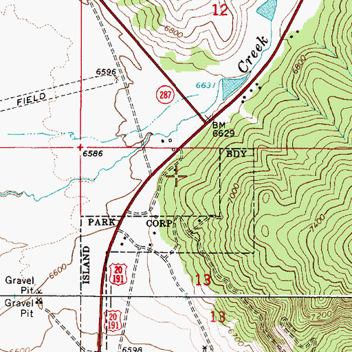 Topographic Map of Sunset Lodge, ID