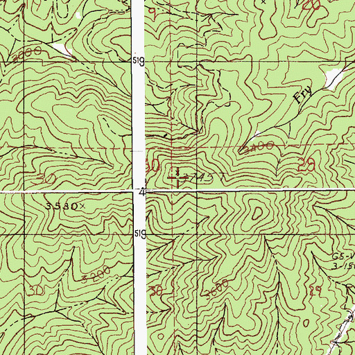 Topographic Map of Caterpillar Hill, ID