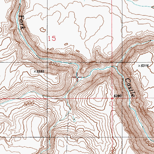 Topographic Map of Cow Valley Creek, ID