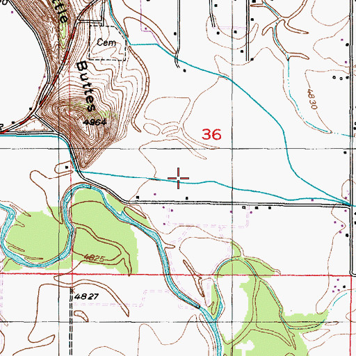 Topographic Map of Long Island Canal, ID