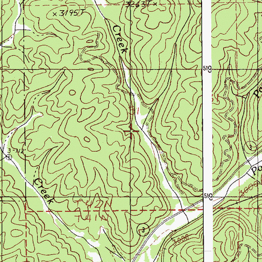 Topographic Map of Wolf Creek, ID