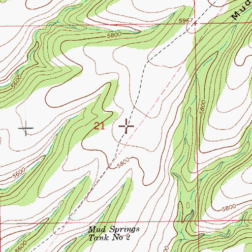 Topographic Map of Mud Springs Trail Forty-nine, AZ