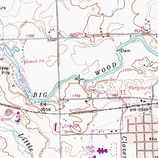 Topographic Map of Clover Creek, ID