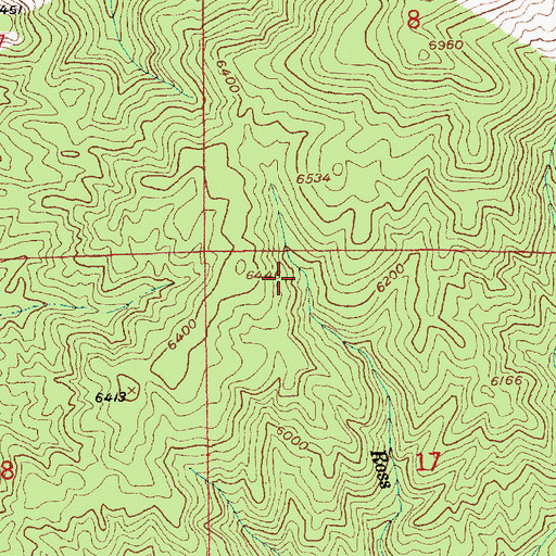 Topographic Map of Miner Grave, ID
