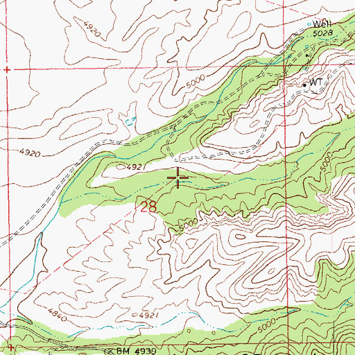 Topographic Map of Simmons Spring, AZ