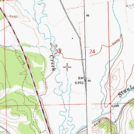 Topographic Map of Silva Ranch Airport, ID