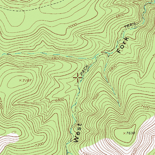 Topographic Map of West Fork Tank, AZ