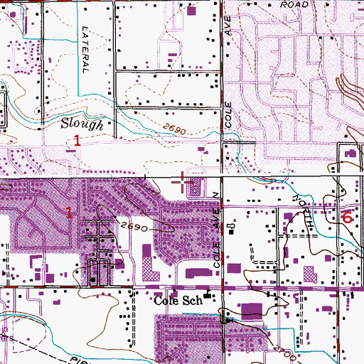 Topographic Map of Fairmont Junior High School, ID