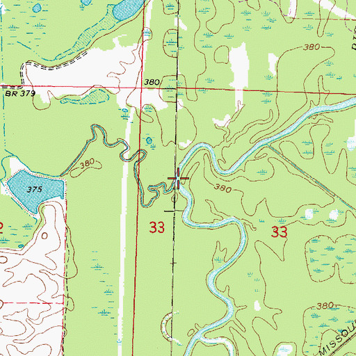 Topographic Map of Andy Creek, IL
