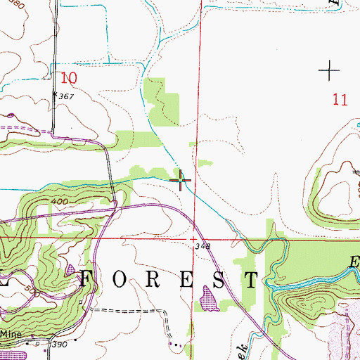 Topographic Map of Black Branch, IL