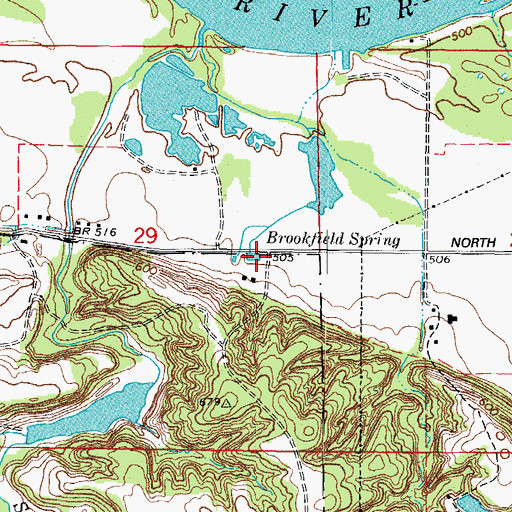 Topographic Map of Brookfield Spring, IL