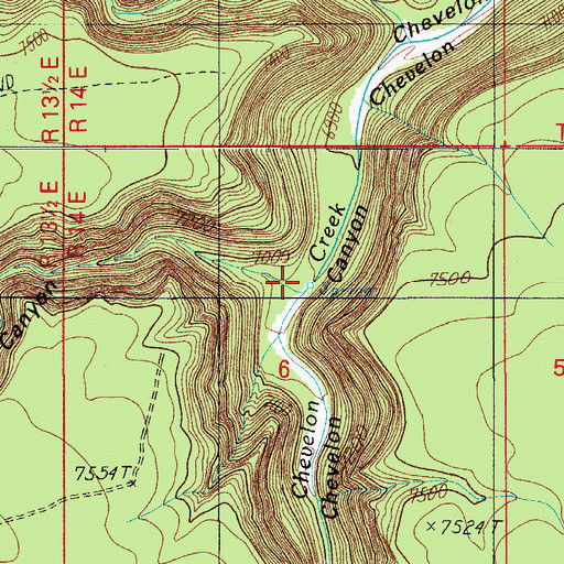 Topographic Map of North Fork Chevelon Canyon (historical), AZ
