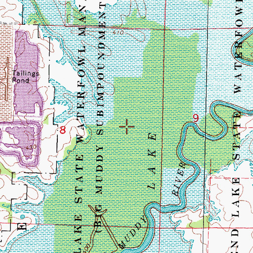 Topographic Map of Buck Creek, IL