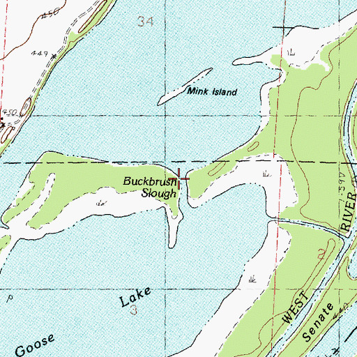 Topographic Map of Buckbrush Slough, IL