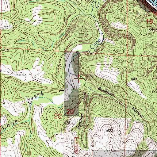 Topographic Map of Buckhart Hollow, IL