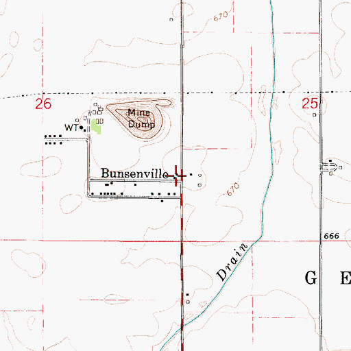 Topographic Map of Busenville, IL