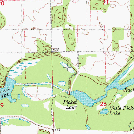 Topographic Map of Calomel Lake, IL