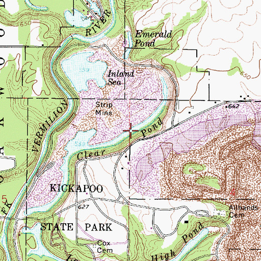 Topographic Map of Clear Pond, IL