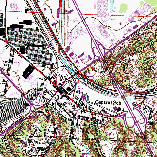 Topographic Map of Coal Creek, IL