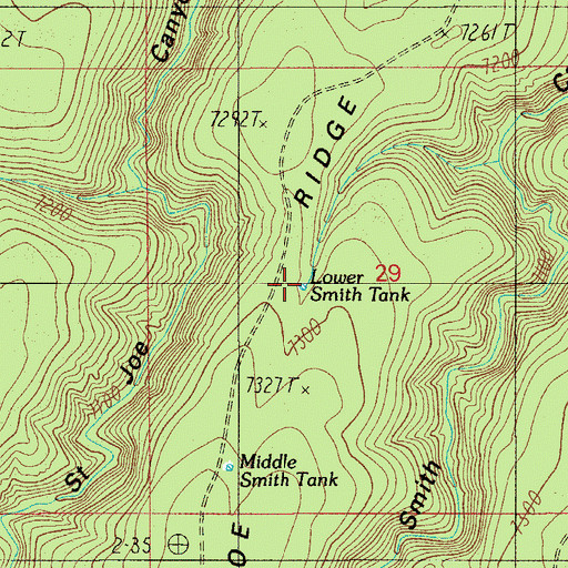 Topographic Map of Lower Smith Tank, AZ