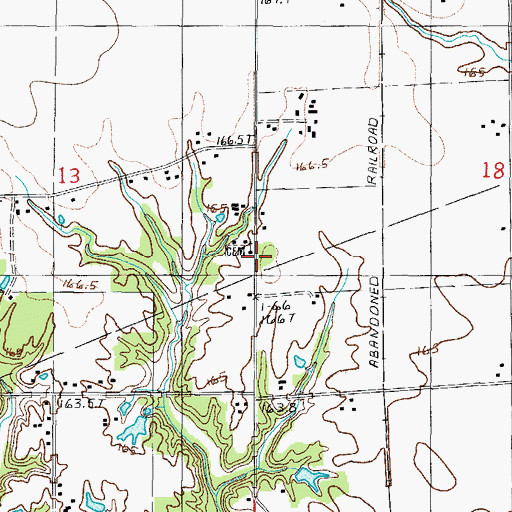Topographic Map of Falmouth Chapel, IL