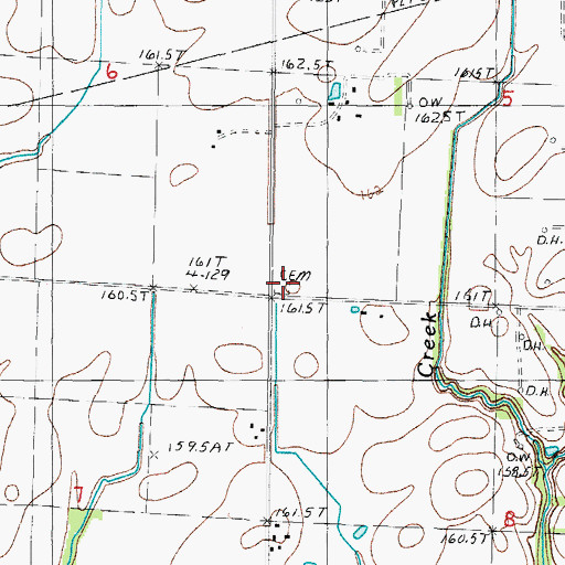 Topographic Map of German Cemetery, IL