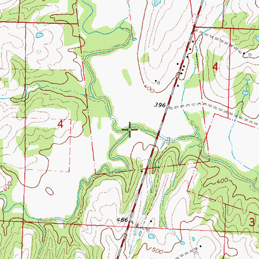 Topographic Map of Gravel Creek, IL