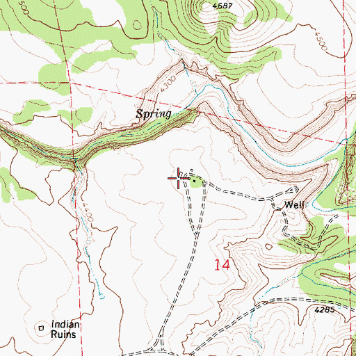 Topographic Map of Morgan Ranch and Headquarters, AZ