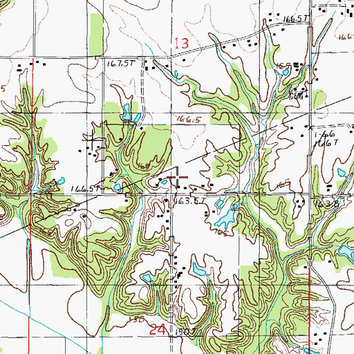 Topographic Map of Hickory School (historical), IL