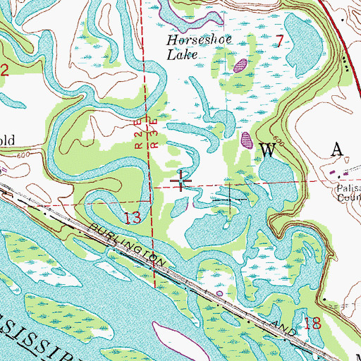 Topographic Map of Horseshoe Lake, IL