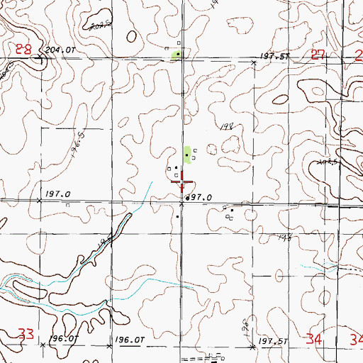 Topographic Map of Howard School (historical), IL