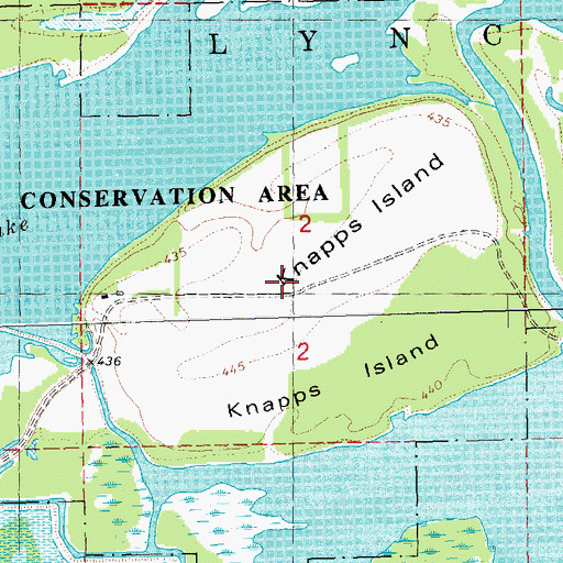 Topographic Map of Knapps Island, IL
