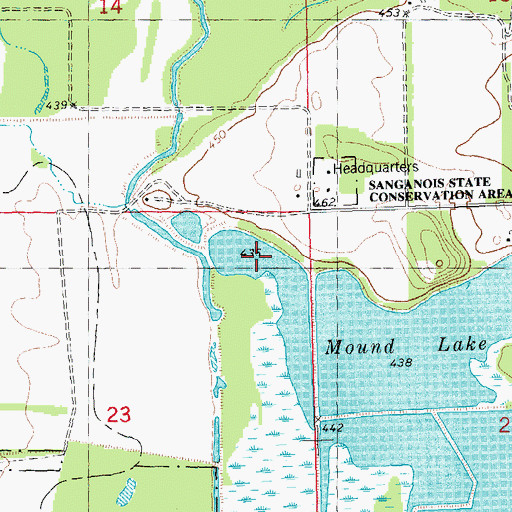 Topographic Map of Mound Lake, IL