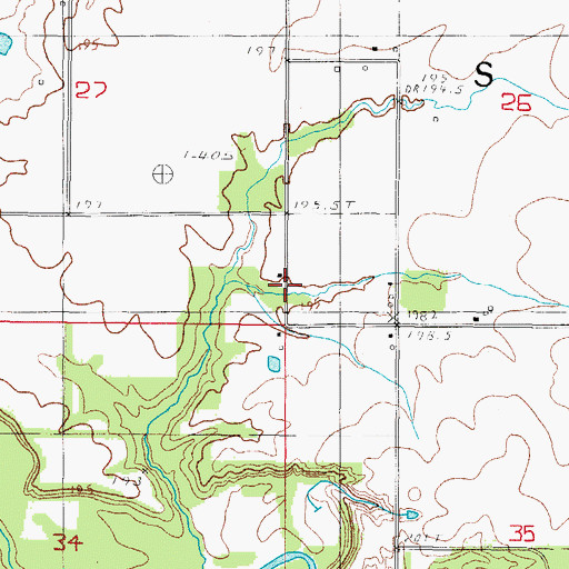 Topographic Map of Mount Carmel School (historical), IL