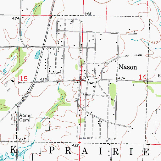 Topographic Map of Nason, IL