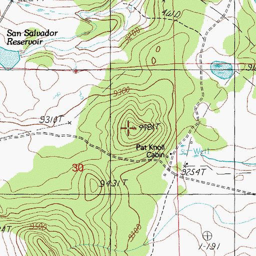Topographic Map of Pat Knoll, AZ