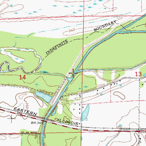 Topographic Map of Old Cache River, IL