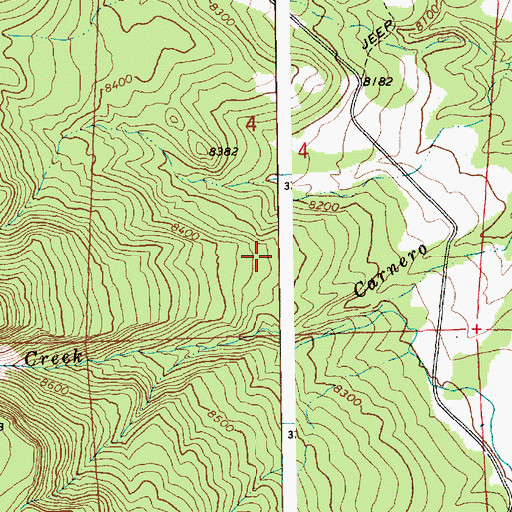 Topographic Map of Twin Spring, AZ