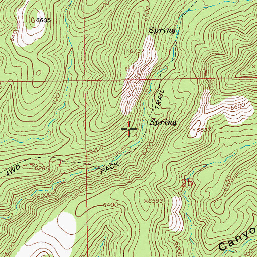 Topographic Map of Hogtrail Corral, AZ