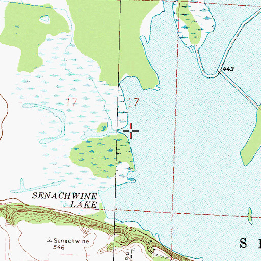 Topographic Map of Senachwine Creek, IL