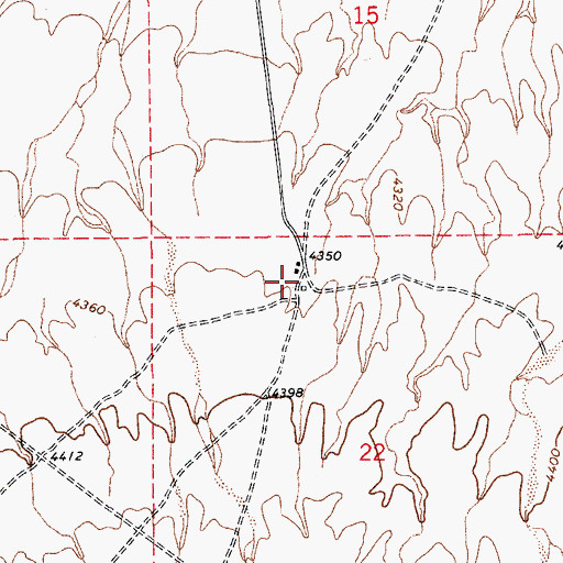 Topographic Map of B Smith Ranch, AZ
