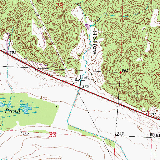Topographic Map of Talbott Hollow, IL