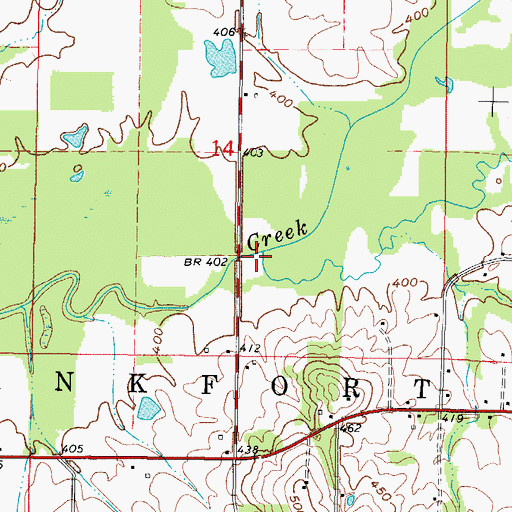 Topographic Map of Tilley Creek, IL
