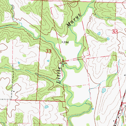 Topographic Map of Tindall Creek, IL