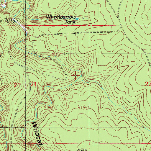 Topographic Map of N-1 Canyon, AZ