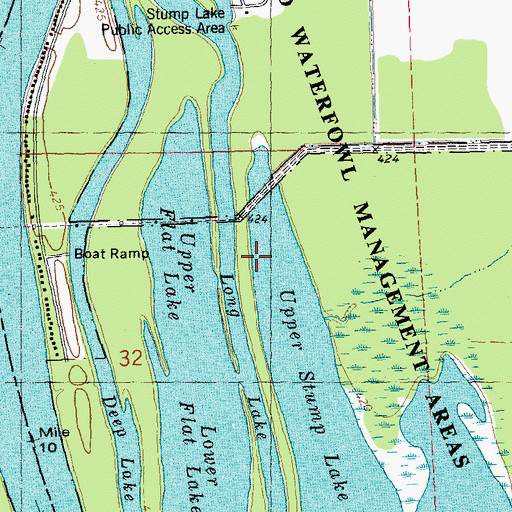 Topographic Map of Upper Stump Lake, IL