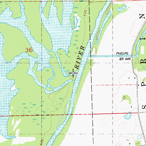 Topographic Map of Wood Slough, IL