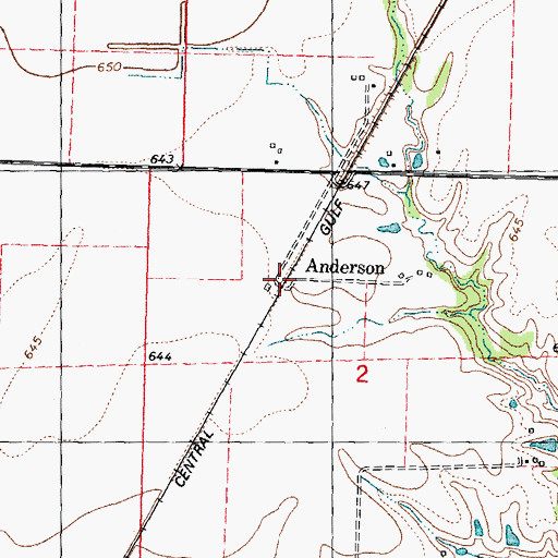 Topographic Map of Anderson, IL