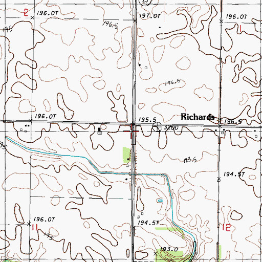 Topographic Map of Richards, IL