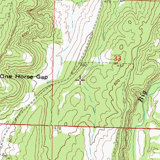 Topographic Map of One Horse Gap Lake, IL